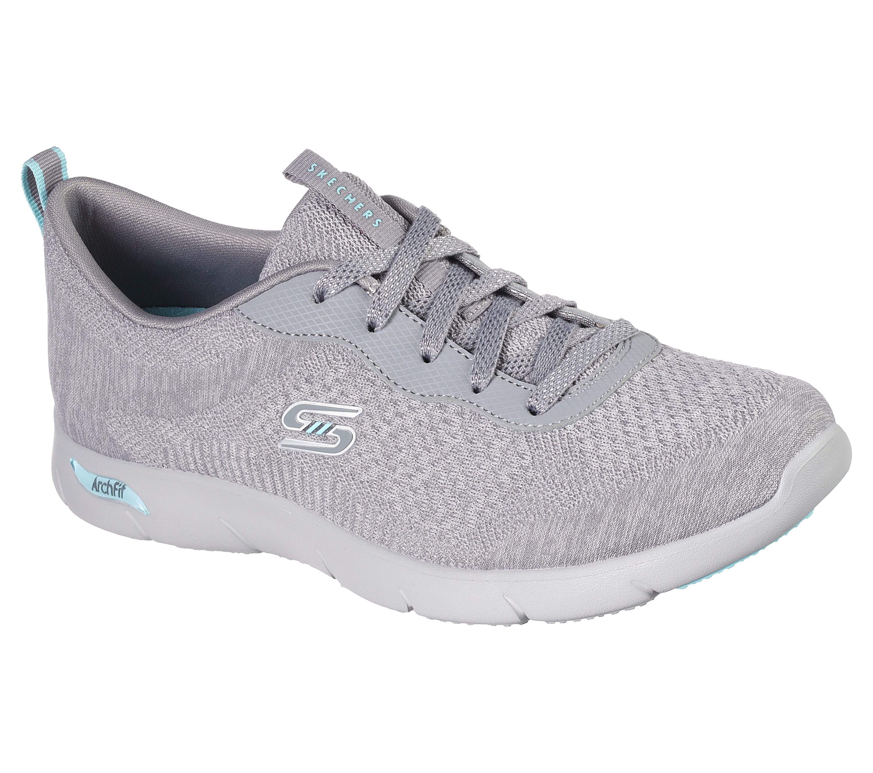 Skechers Women's Arch Fit Refine - Lavish Sneaker in Gray, Size 4 | Textile/Synthetic, Vegan, Machine Washable