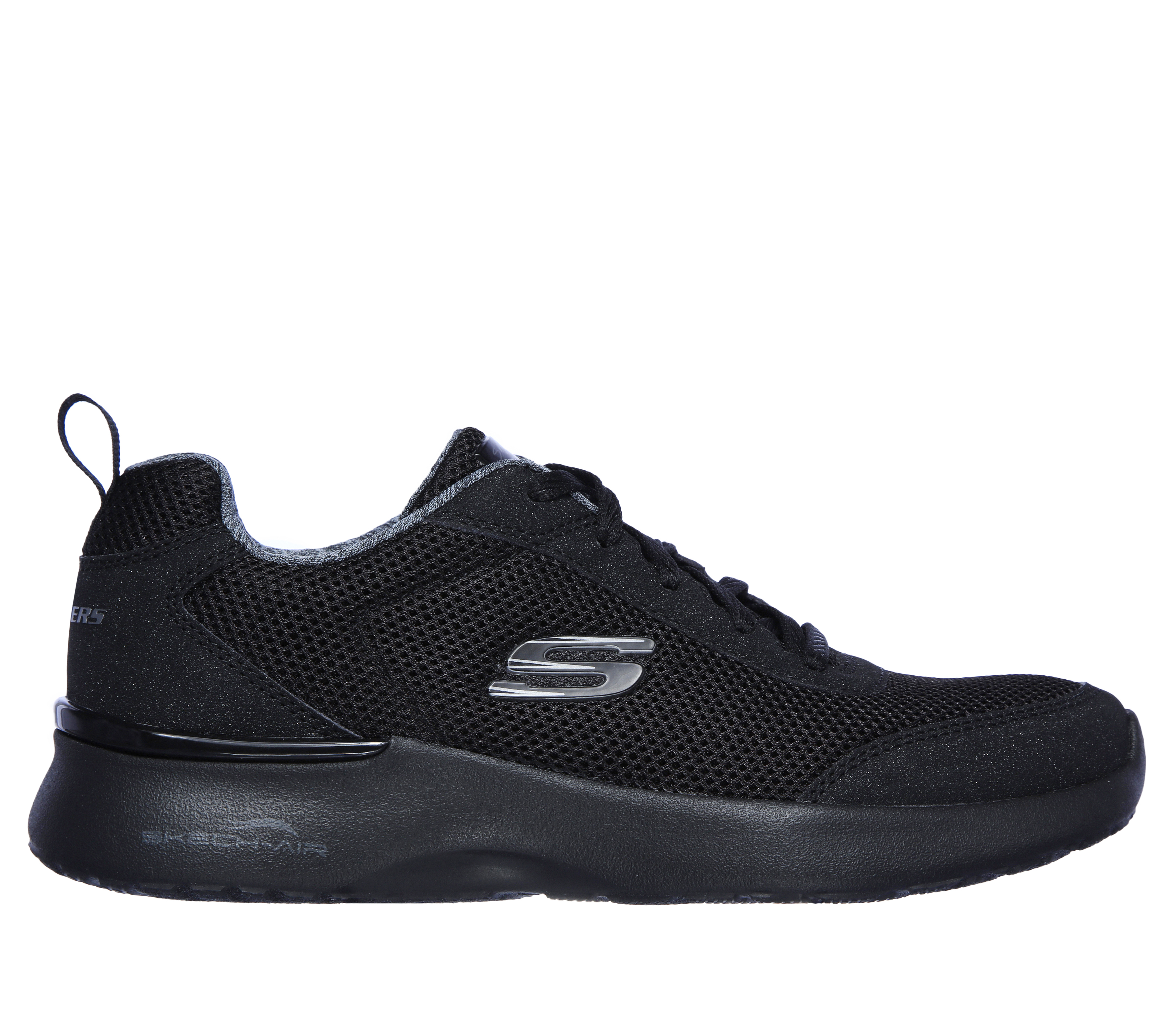 Skechers Women's Skech-Air Dynamight - Fast Sneaker in Black, Size 2.5 | Textile/Synthetic, Vegan