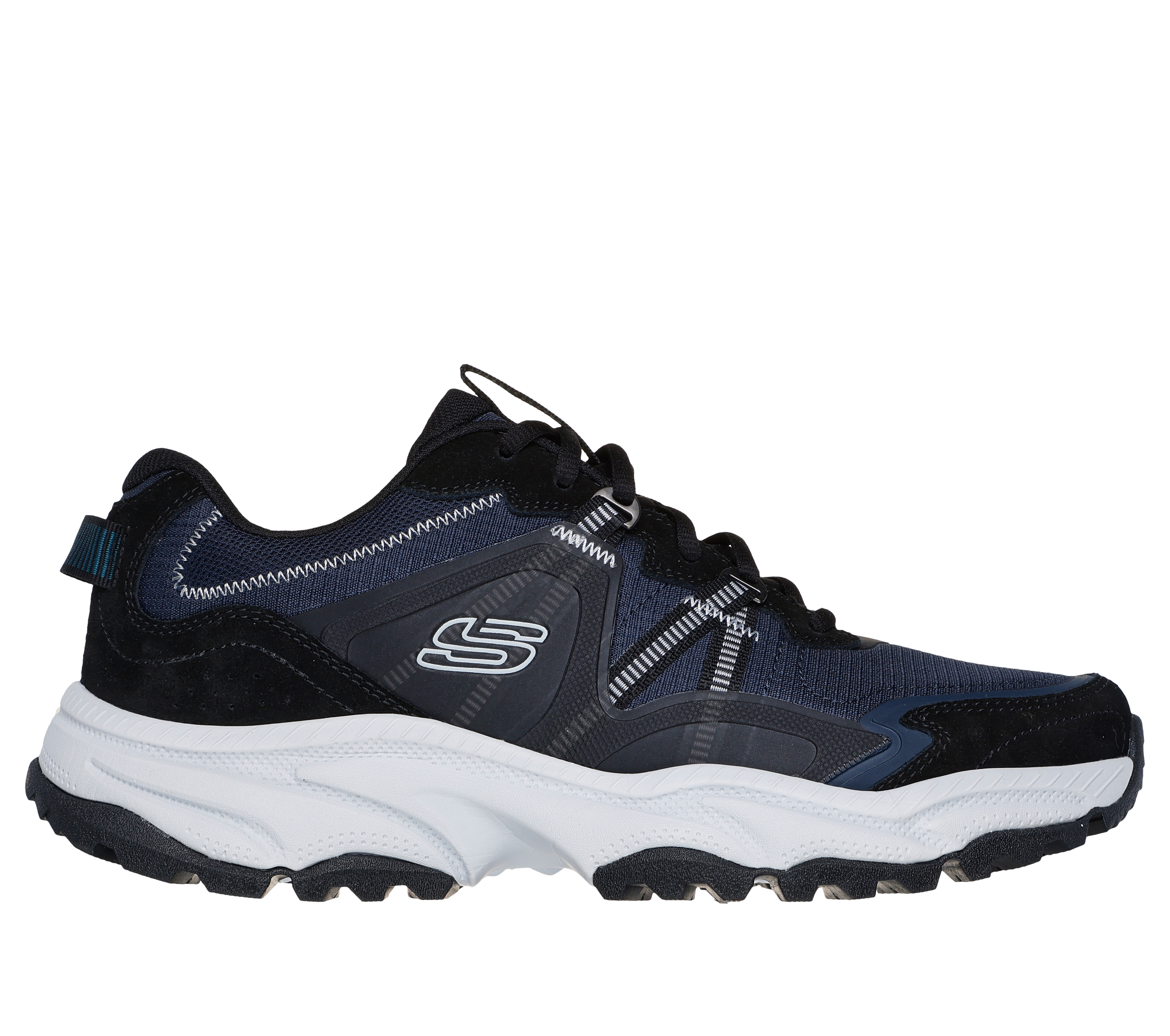 Skechers Men's Vigor AT - Richwood Sneaker in Navy Blue/Gray, Size 9.5 | Leather/Textile/Synthetic