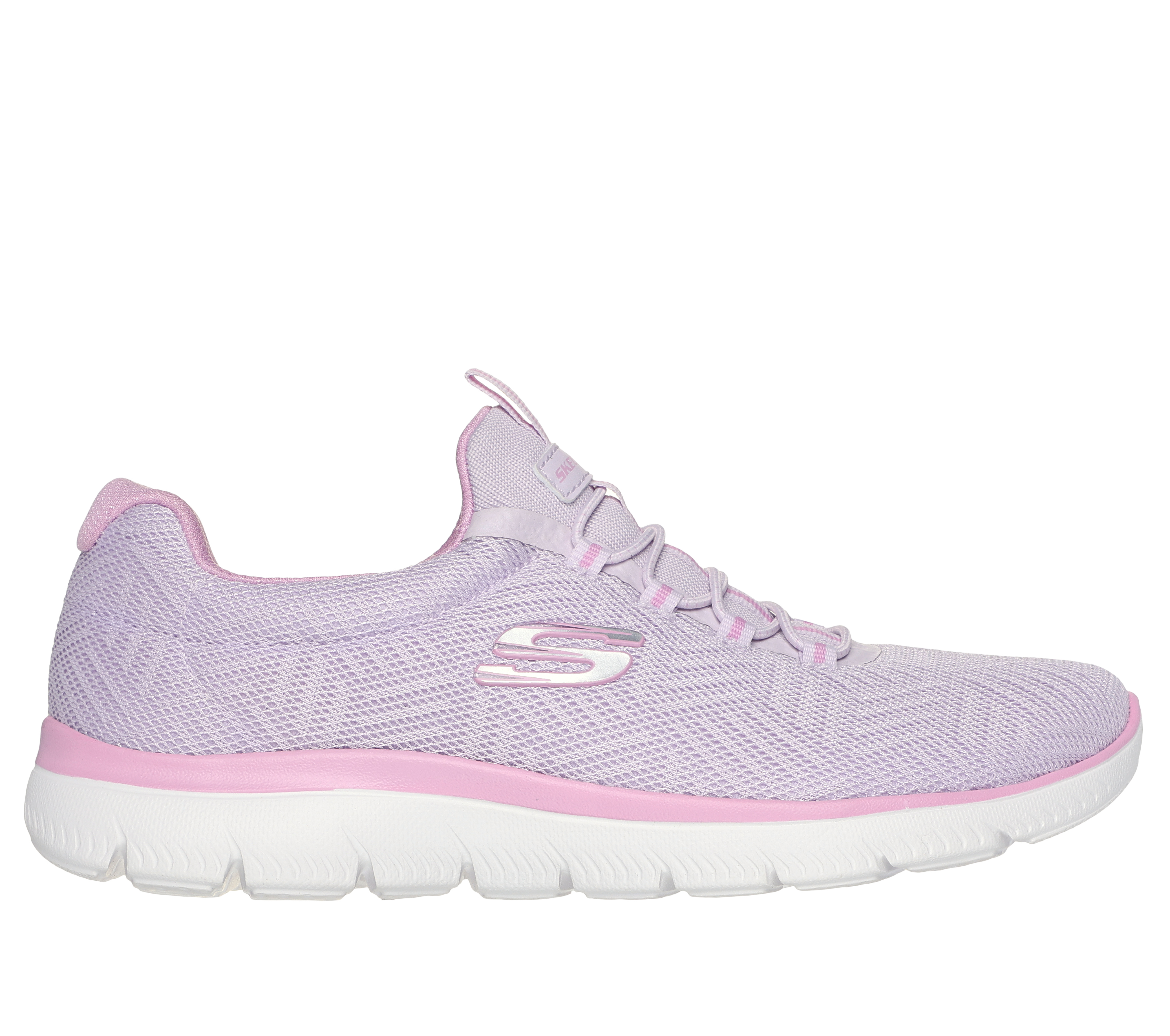 Skechers Women's Summits - Artistry Chic Sneaker in Lavender, Size 7 | Textile/Synthetic, Vegan, Machine Washable