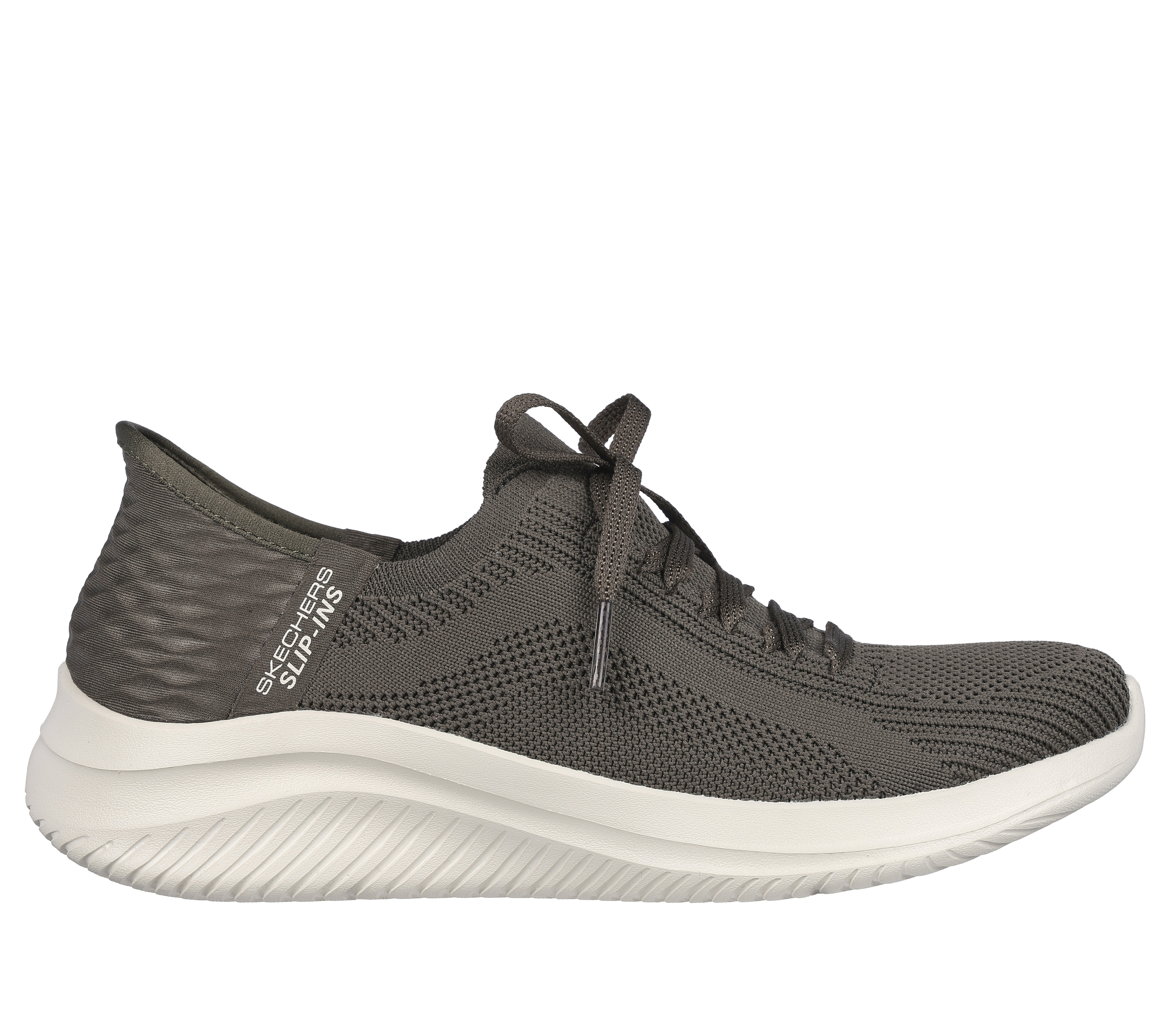 Skechers Women's Slip-ins: Ultra Flex 3.0 - Brilliant Sneaker in Olive | Textile, Vegan, Machine Washable