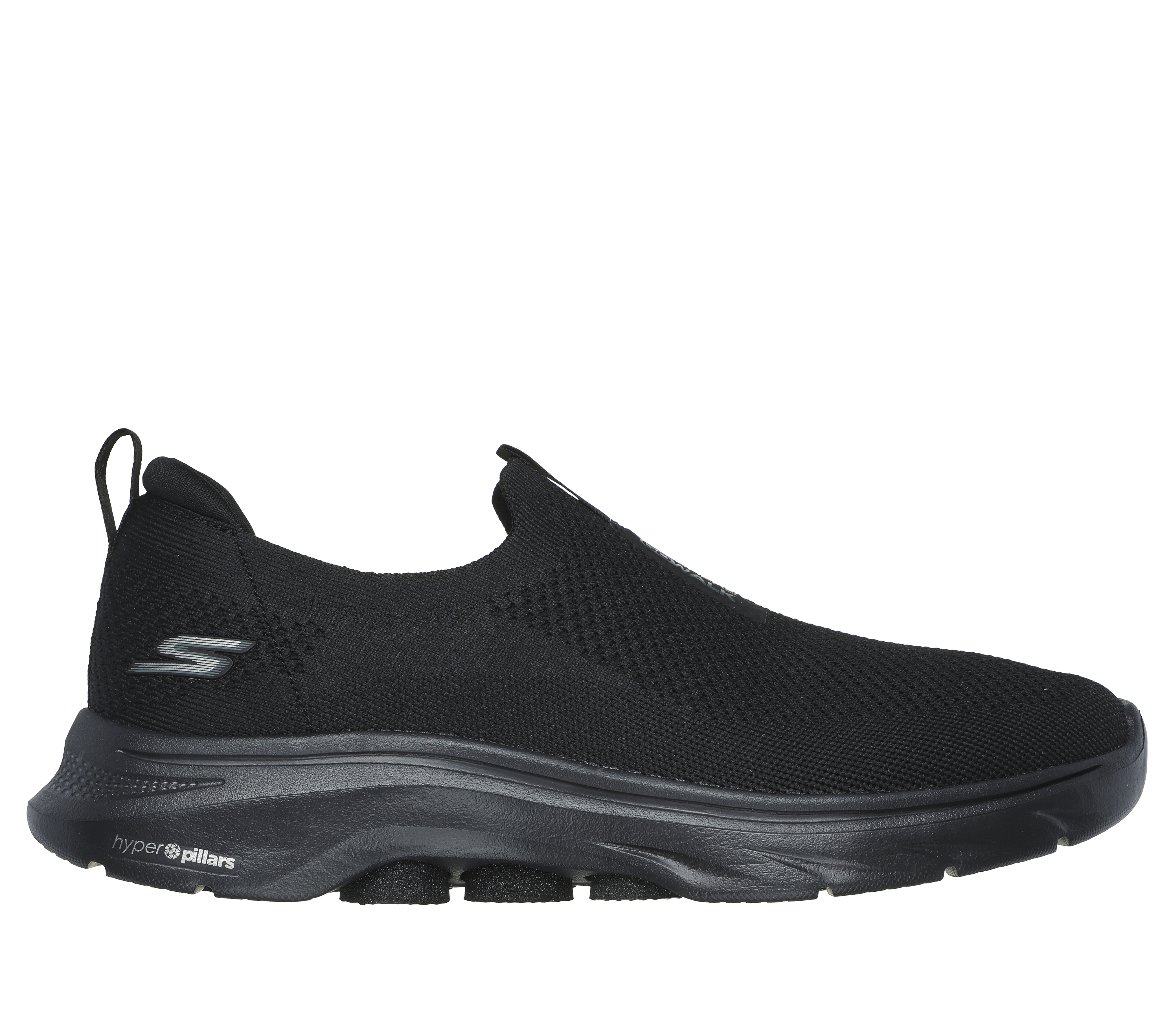 Skechers Men's GO WALK 7 Sneaker in Black, Size 9.5 | Textile/Synthetic, Machine Washable