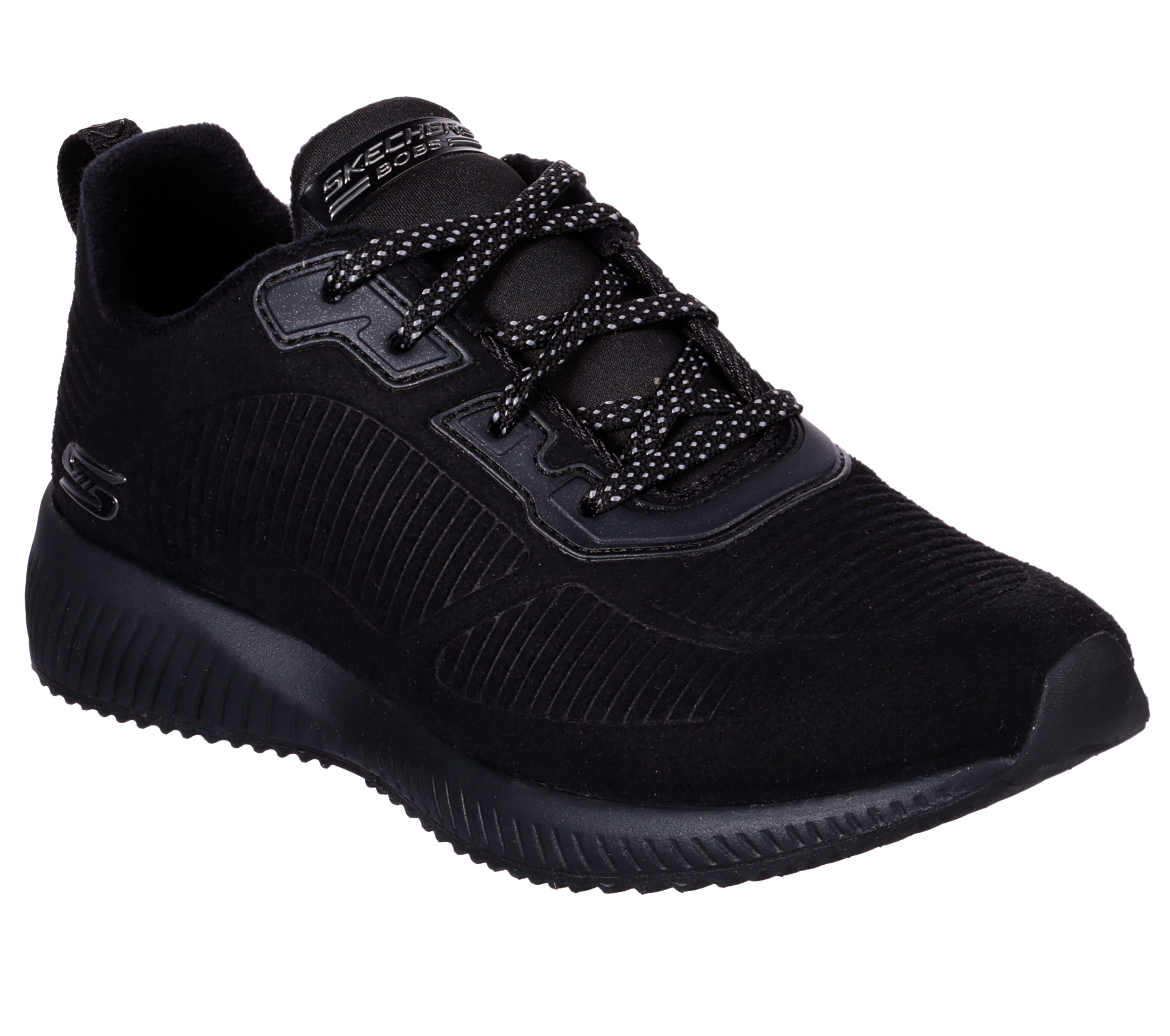 Skechers Women's BOBS Sport Squad - Team BOBS Sneaker in Black, Size 5 | Synthetic