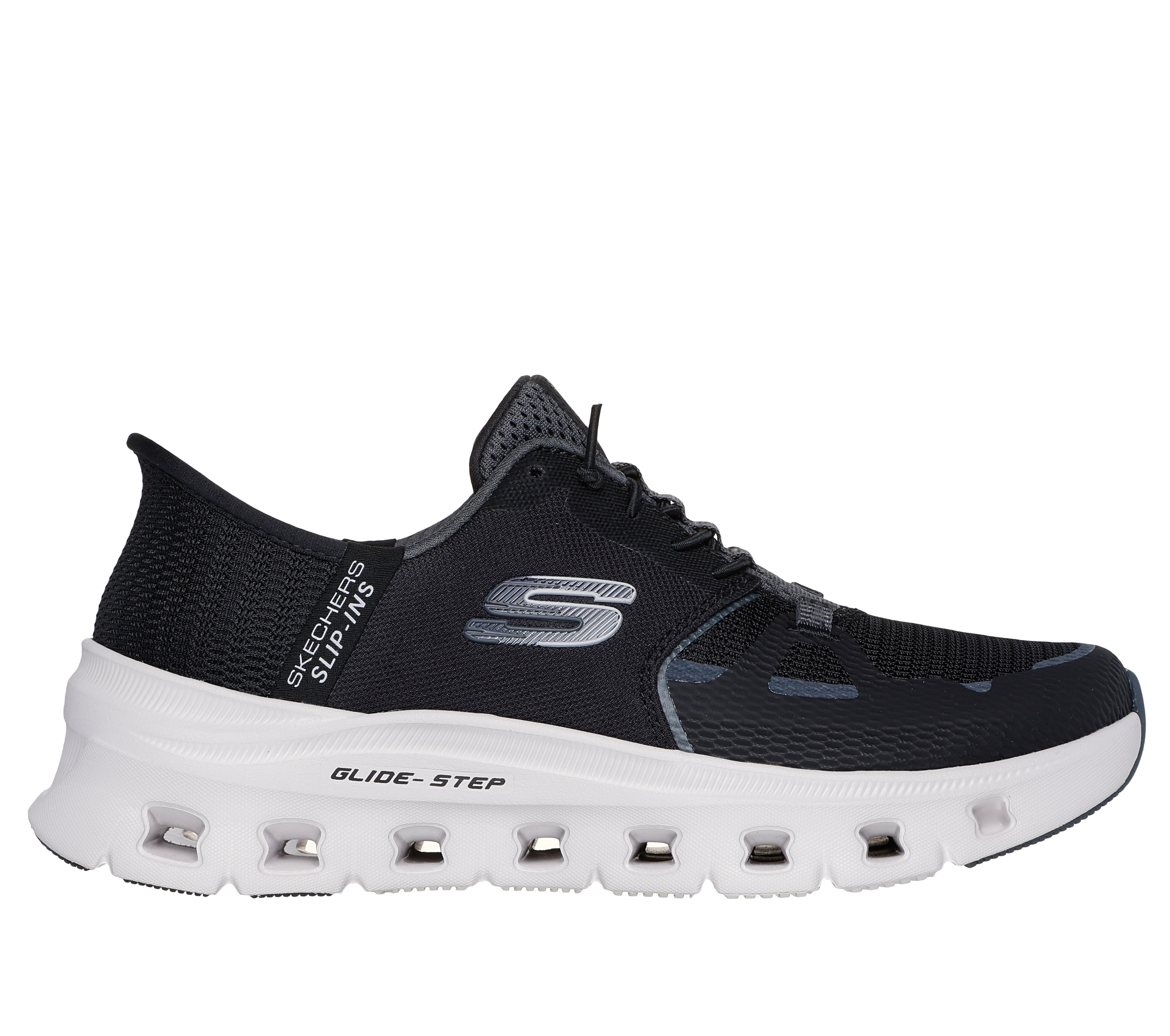 Skechers Women's Slip-ins: Glide-Step Pro Sneaker in Black/Charcoal, Size 3.5 | Textile, Vegan, Machine Washable