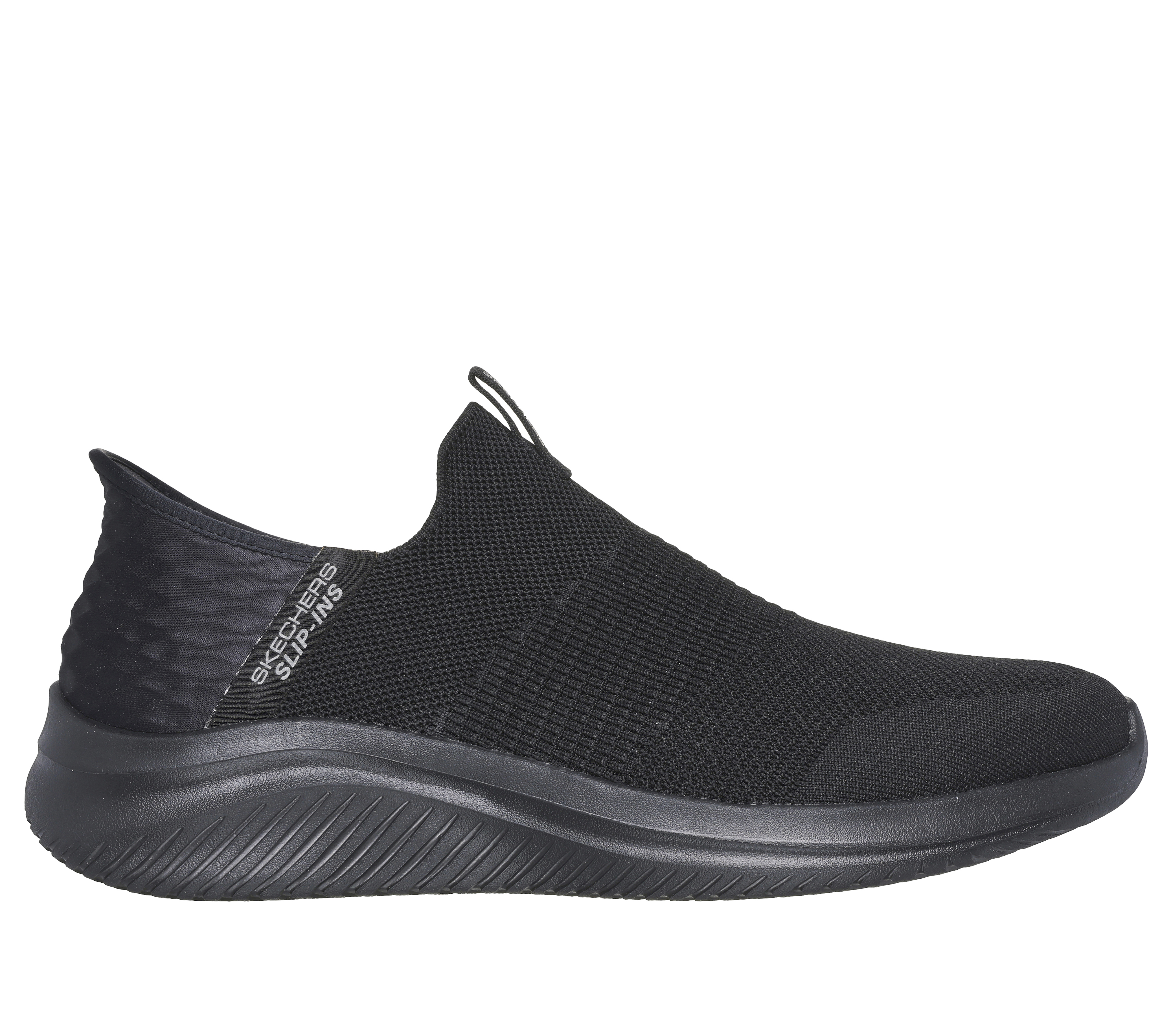 Skechers Men's Slip-ins: Ultra Flex 3.0 - Smooth Step Sneaker in Black, Size 8 | Textile, Vegan, Machine Washable