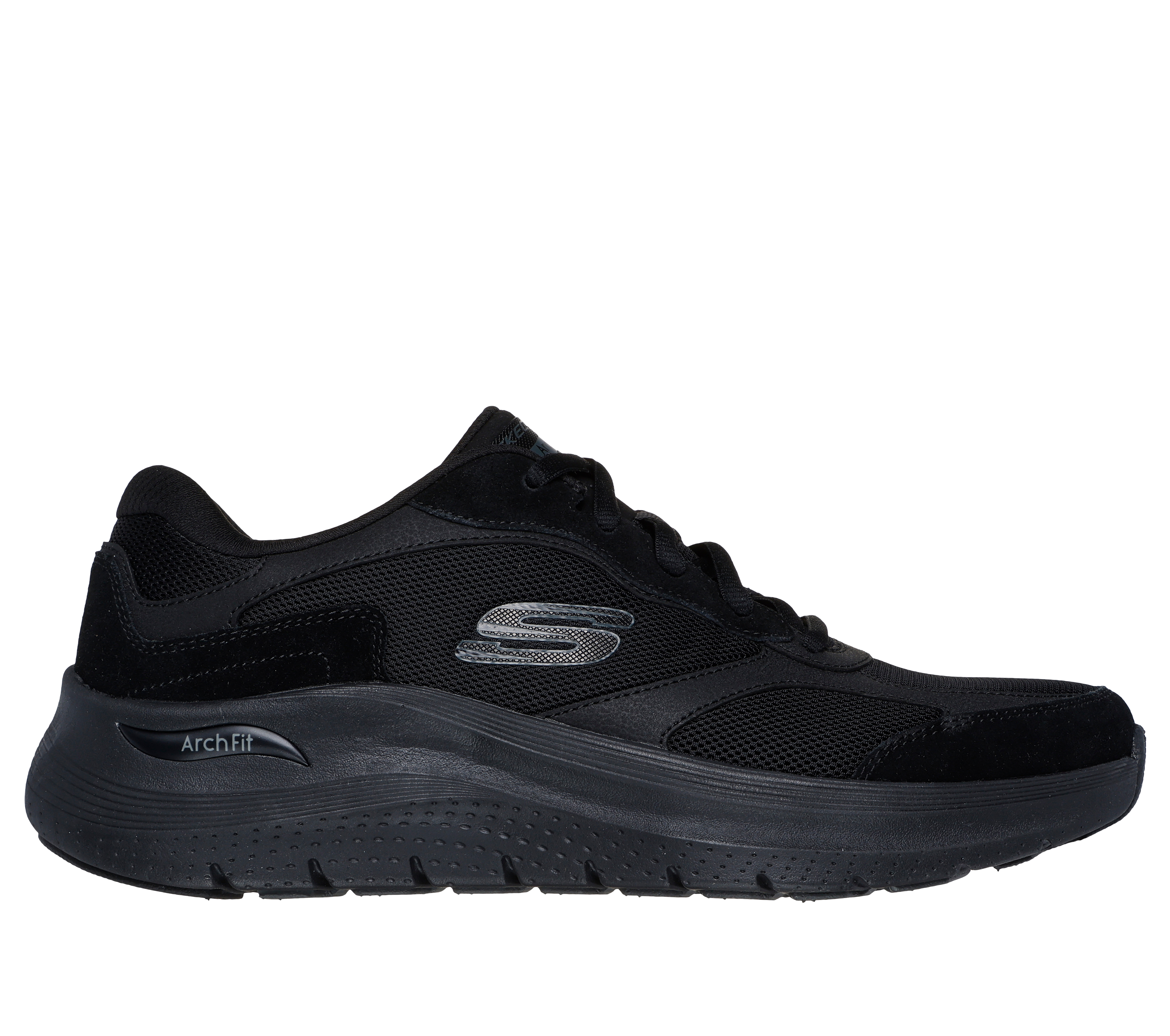 Skechers Men's Arch Fit 2.0 - The Keep Sneaker in Black, Size 6 | Leather/Textile/Synthetic