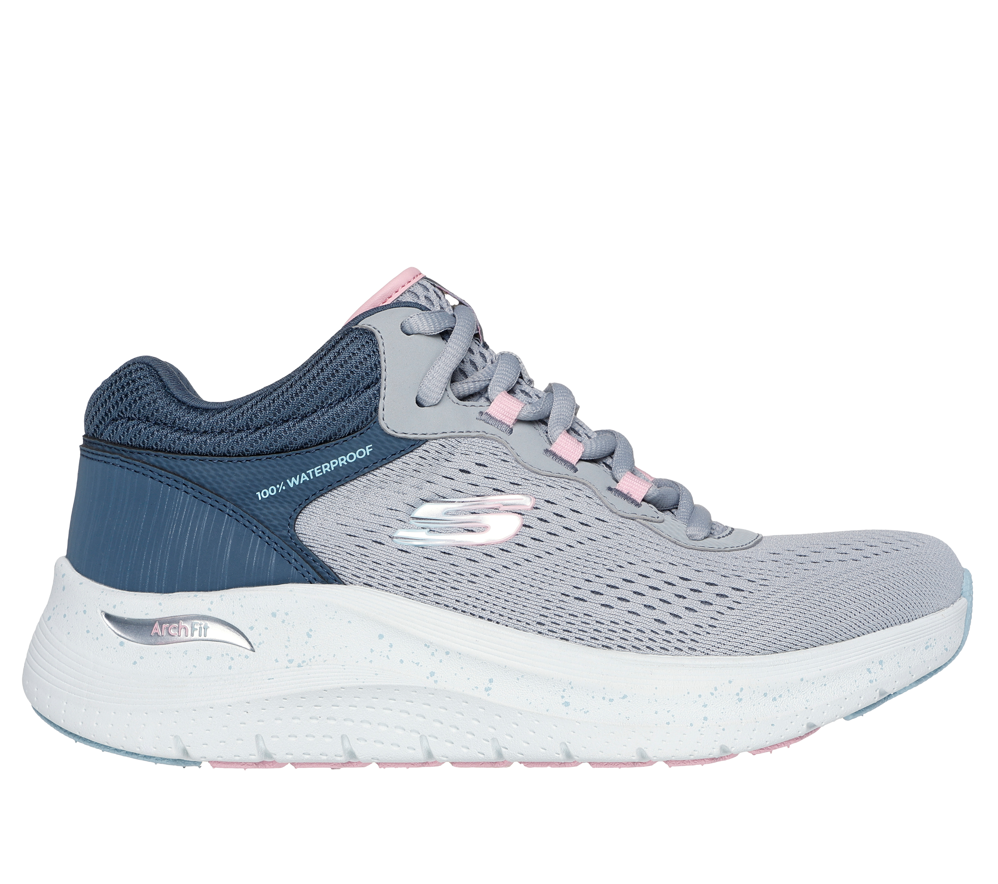 Skechers Women's Waterproof: Arch Fit 2.0 - Rainy Days Sneaker in Gray, Size 4 | Textile/Synthetic, Vegan