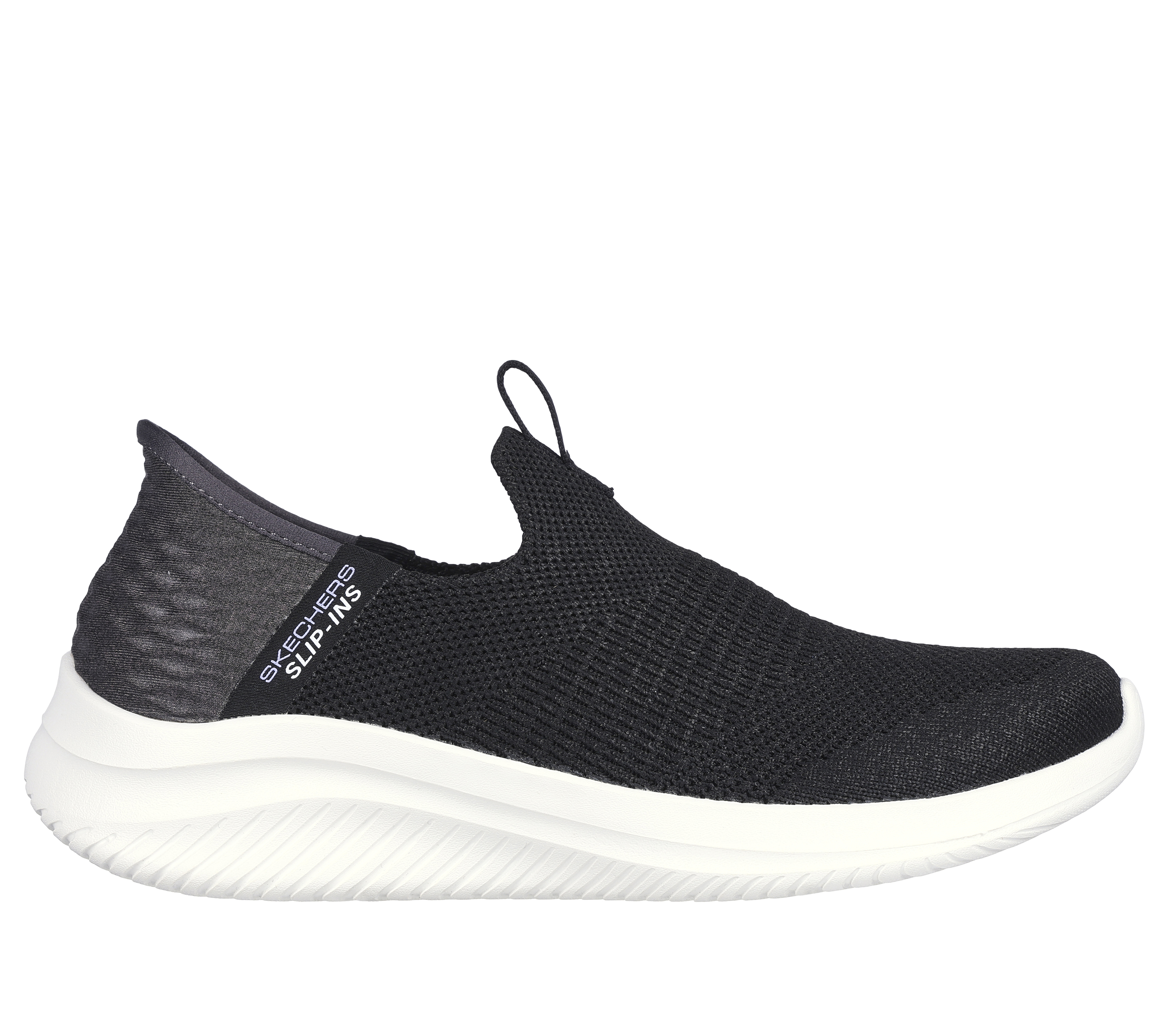 Skechers Women's Slip-ins: Ultra Flex 3.0 - Smooth Step Sneaker in Black, Size 4.5 | Textile, Vegan, Machine Washable