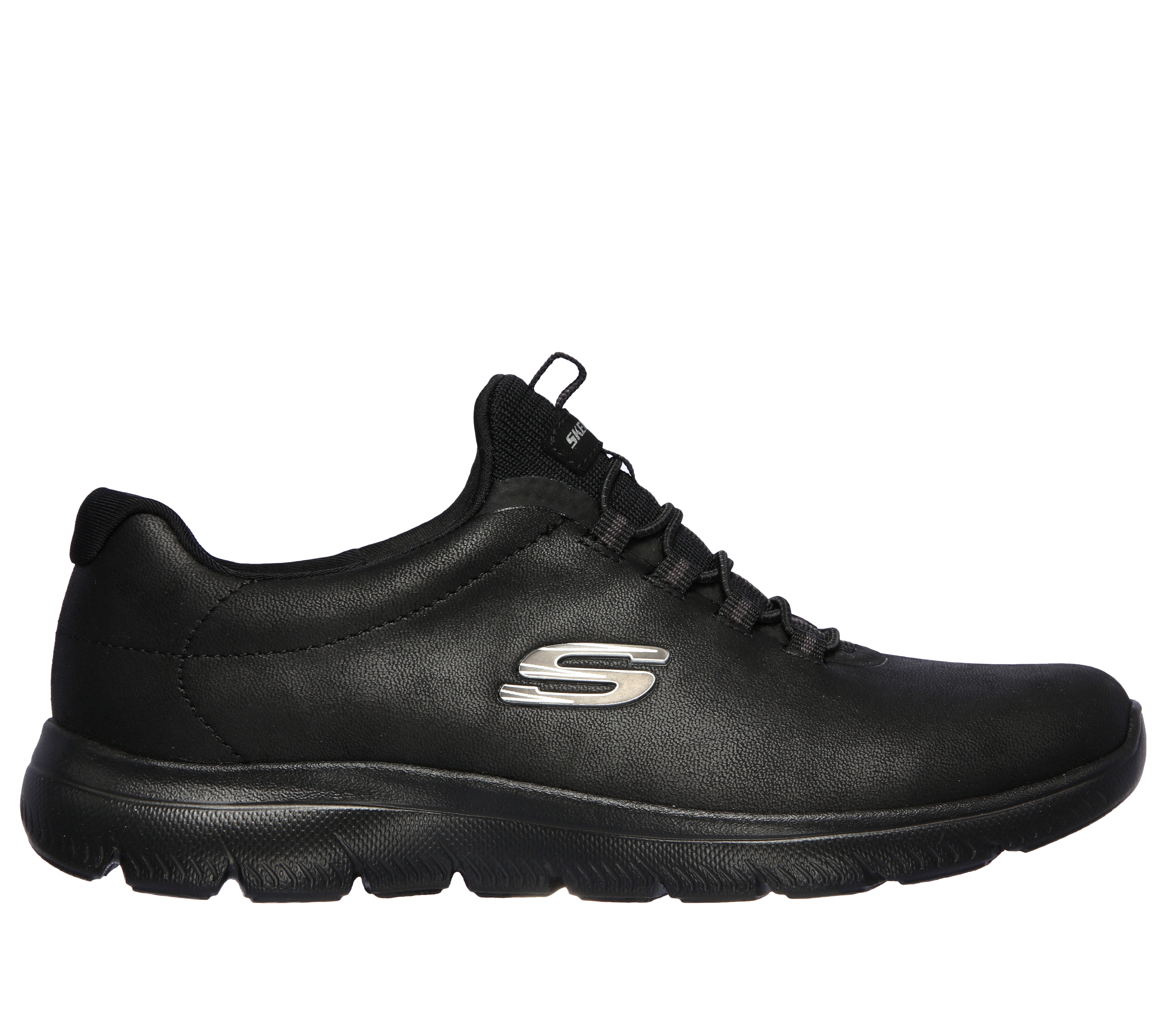 Skechers Women's Summits - Oh So Smooth Sneaker in Black, Size 8 | Textile/Synthetic