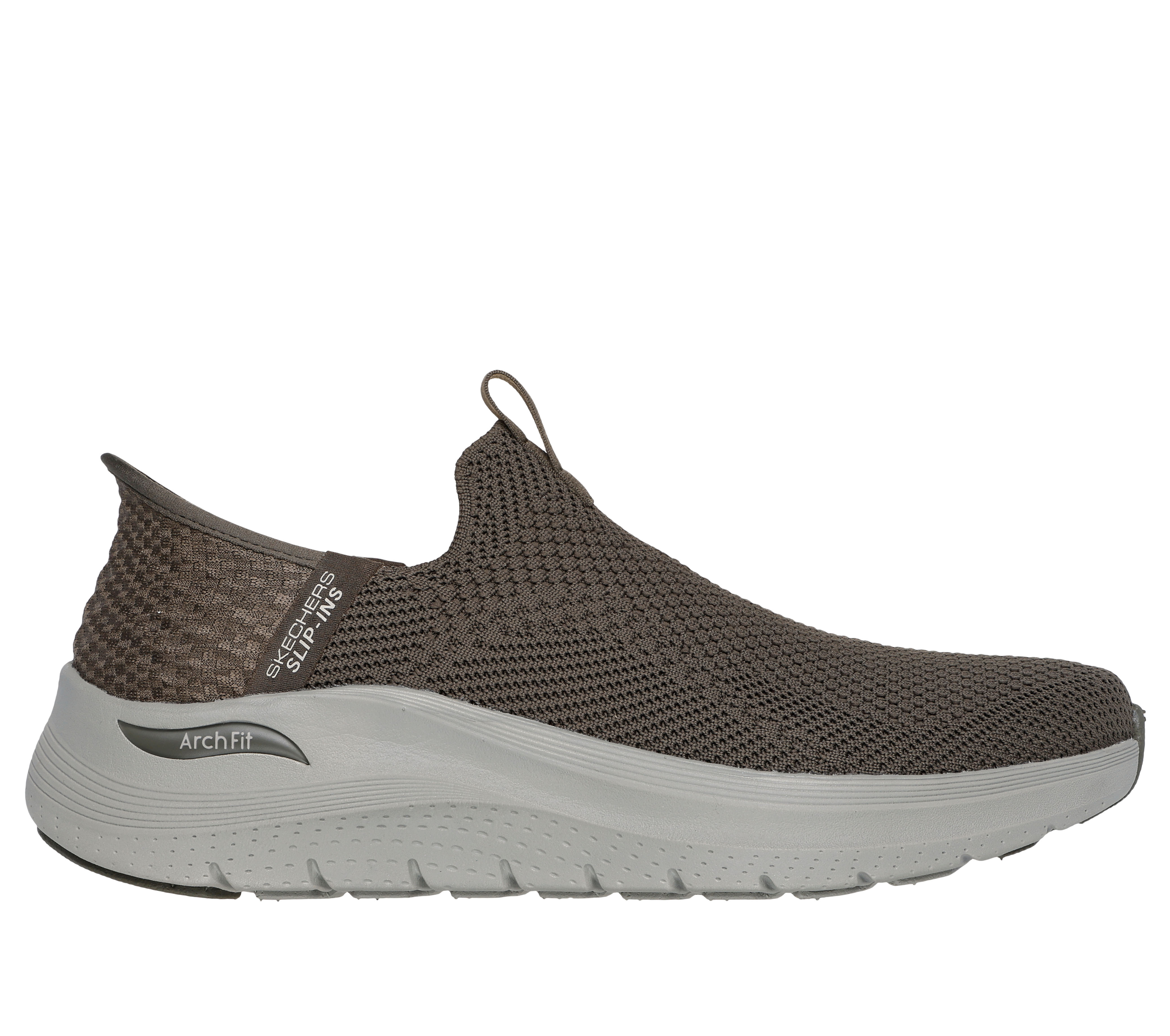 Skechers Men's Slip-ins: Arch Fit 2.0 - Crayn Sneaker in Olive, Size 6 | Textile/Synthetic, Vegan, Machine Washable