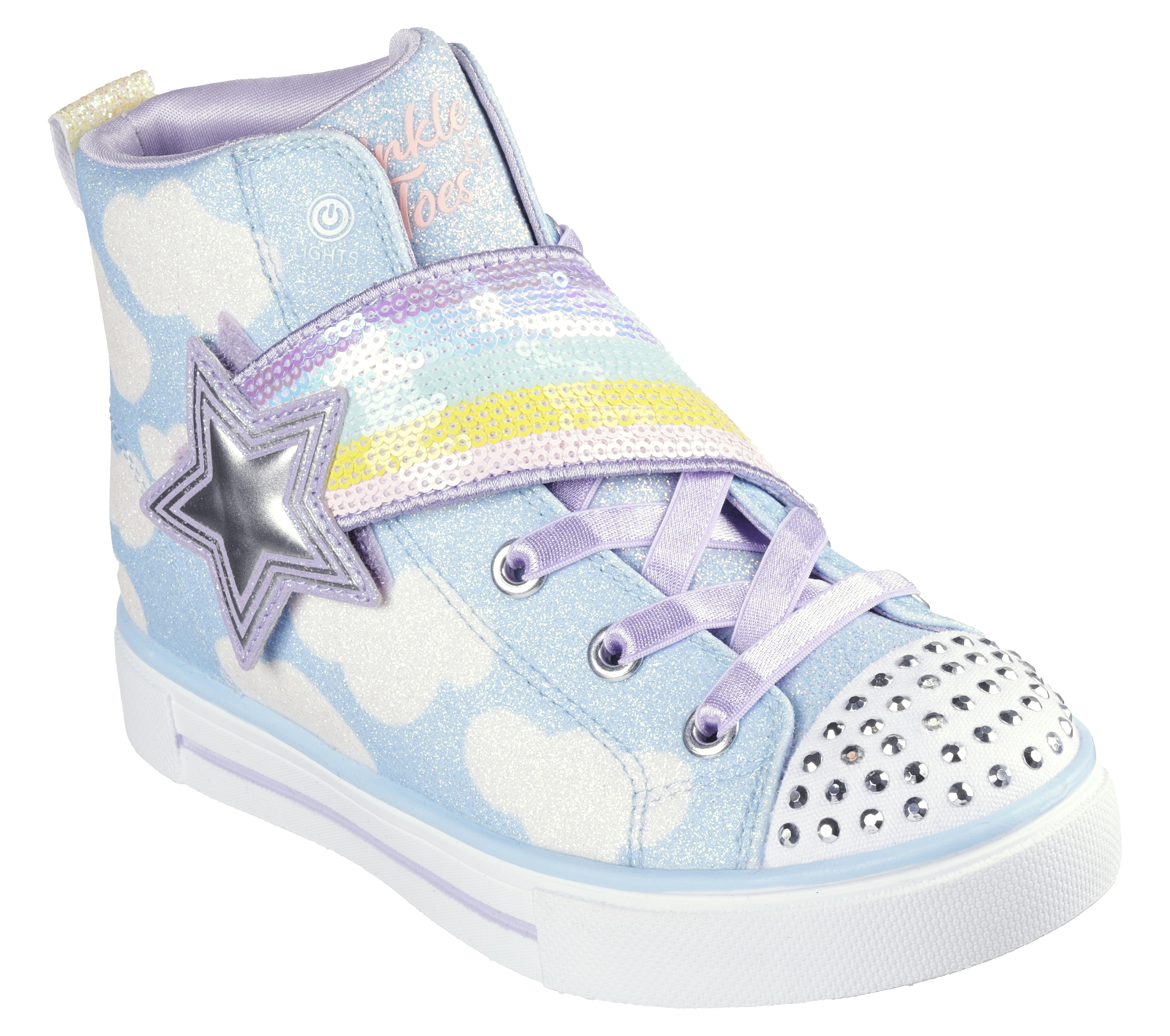 Skechers twinkle toes light deals up high tops