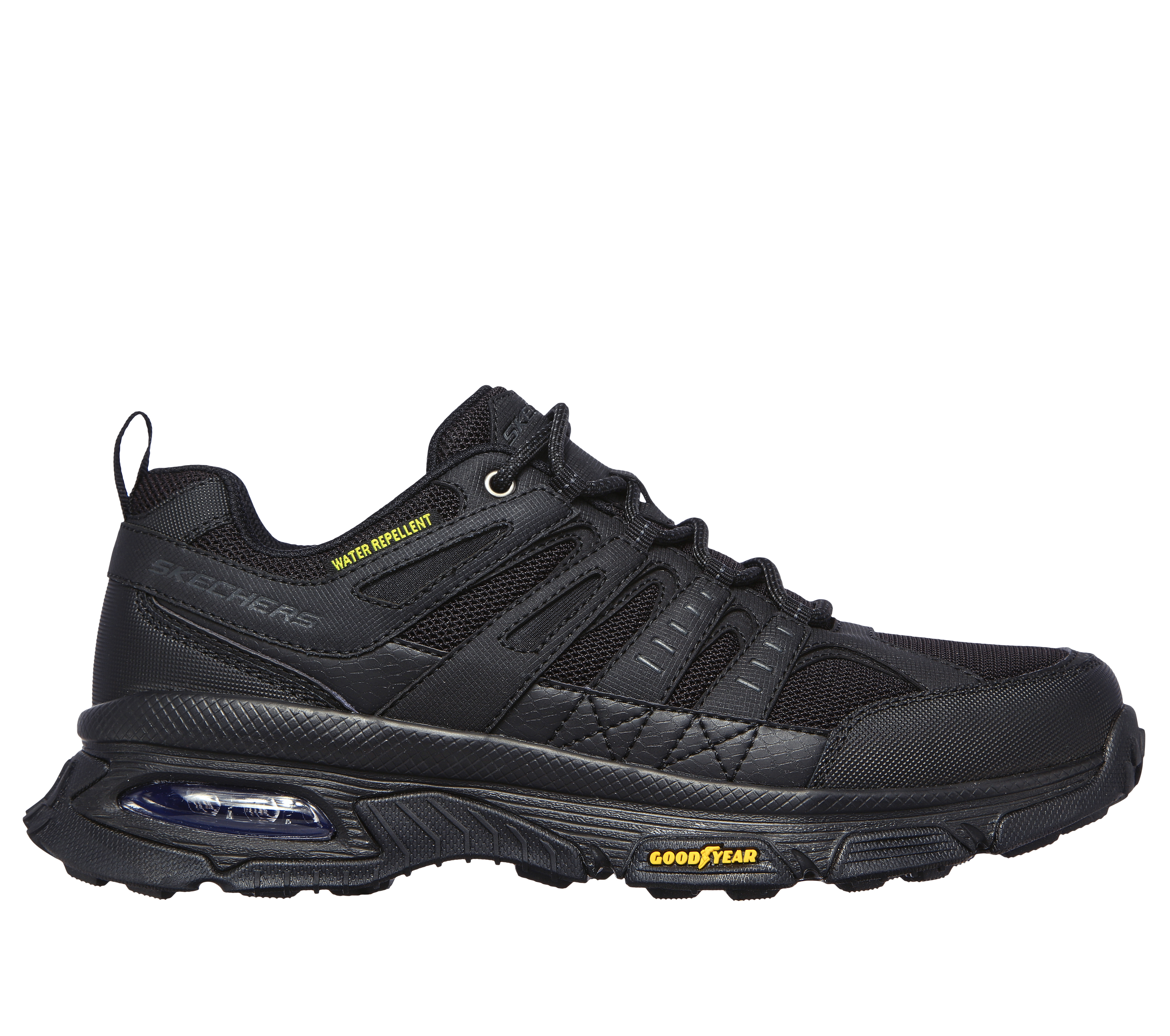 Skechers Men's Skech-Air Envoy Sneaker in Black, Size 10 | Leather/Synthetic/Textile