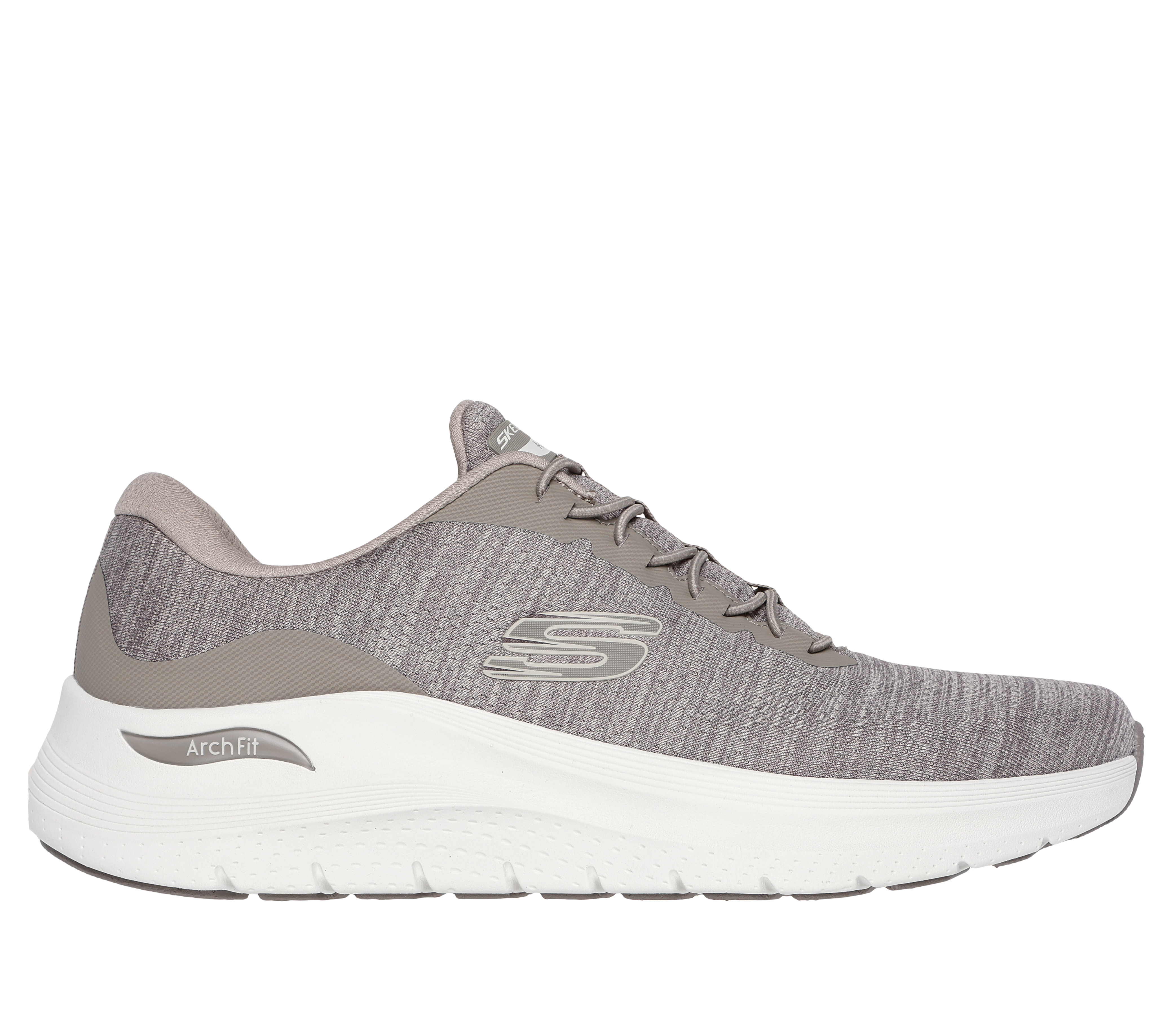 Skechers Men's Arch Fit 2.0 - Upperhand Sneaker in Taupe, Size 10 | Textile/Synthetic, Vegan, Machine Washable