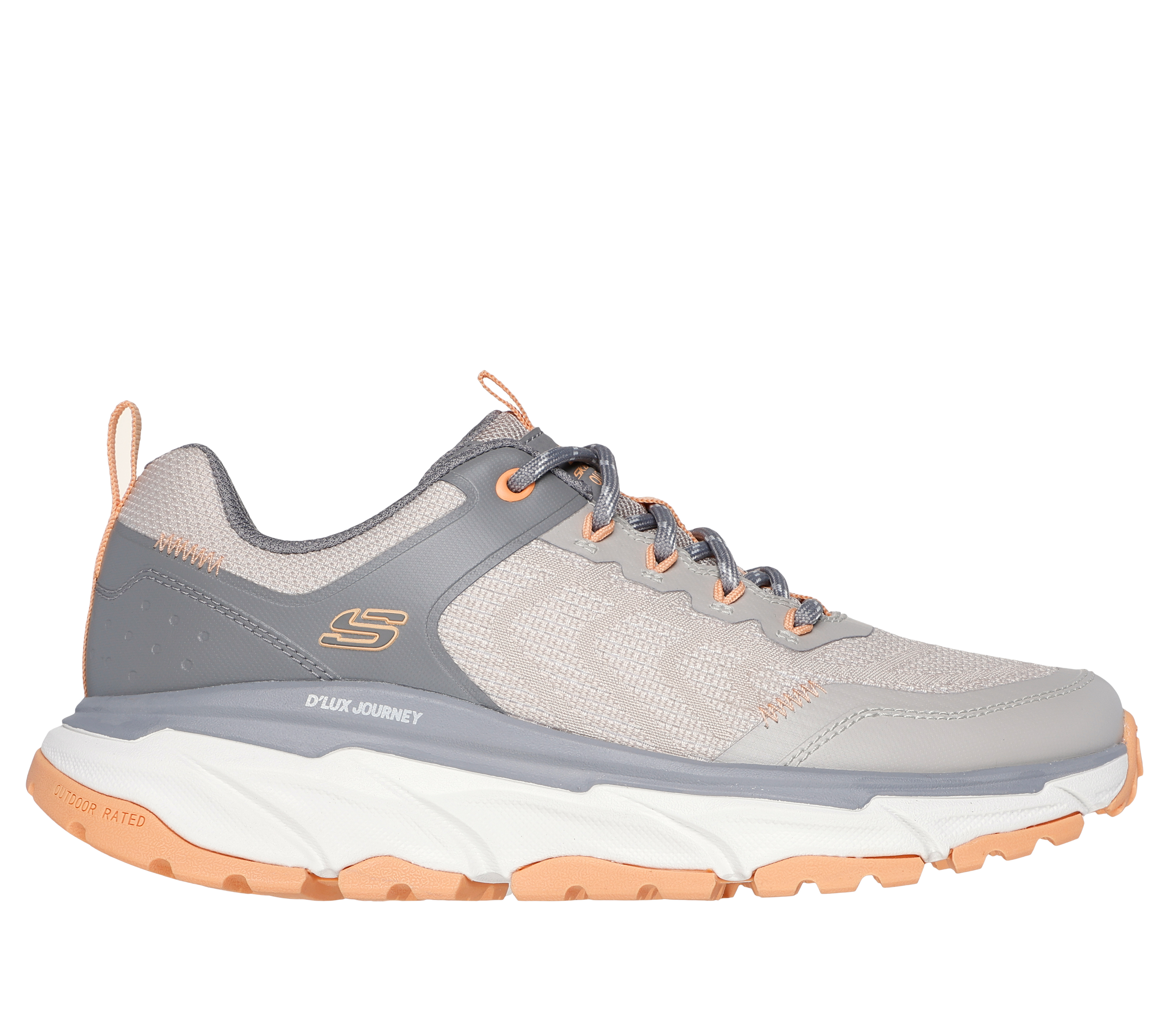 Skechers Women's Relaxed Fit: D'Lux Journey - Marigold Sneaker in Dark Natural, Size 6 | Synthetic/Textile