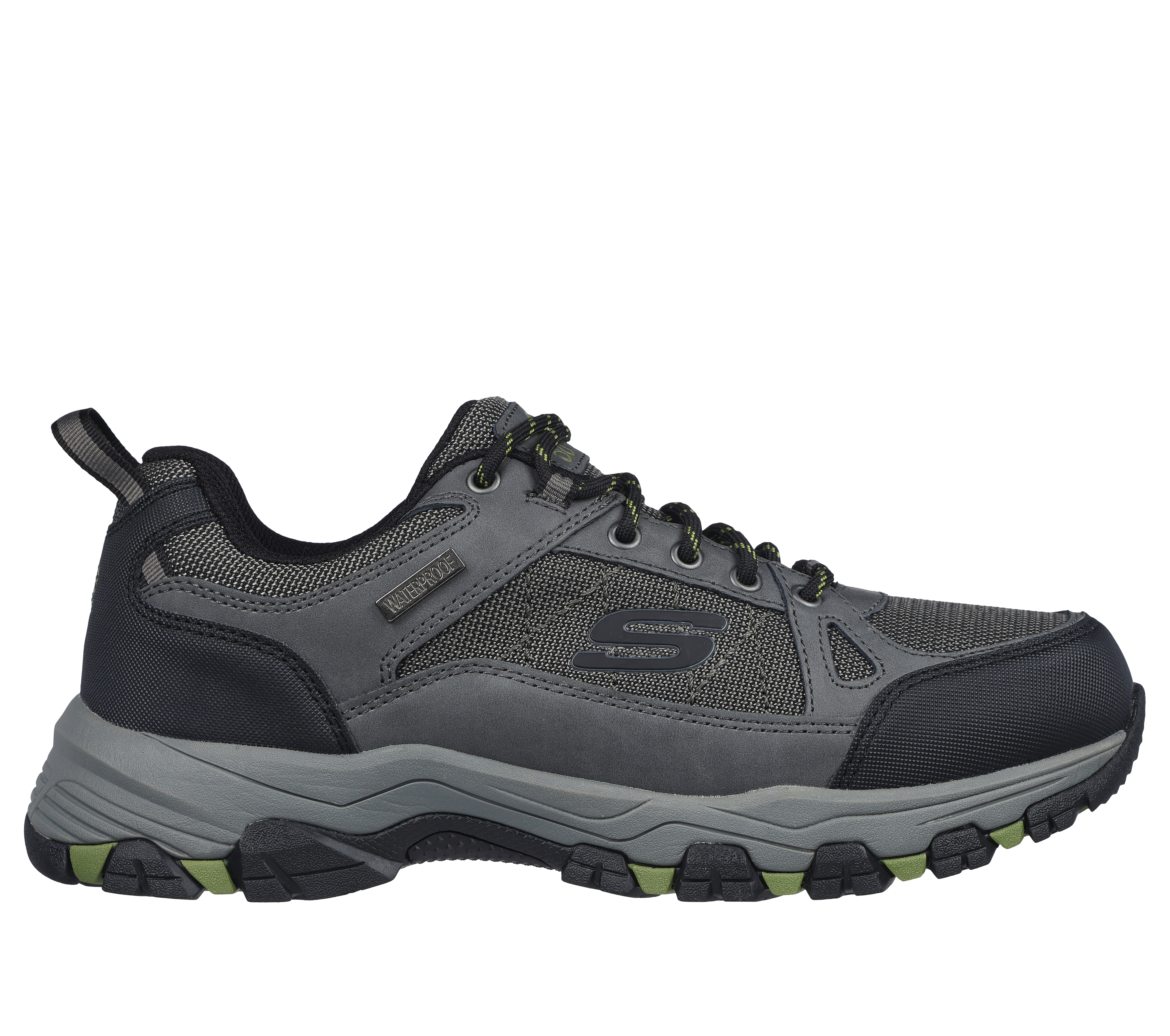 Skechers Men's Relaxed Fit: Selmen - Cormack Sneaker in Charcoal, Size 7.5 | Leather/Synthetic/Textile