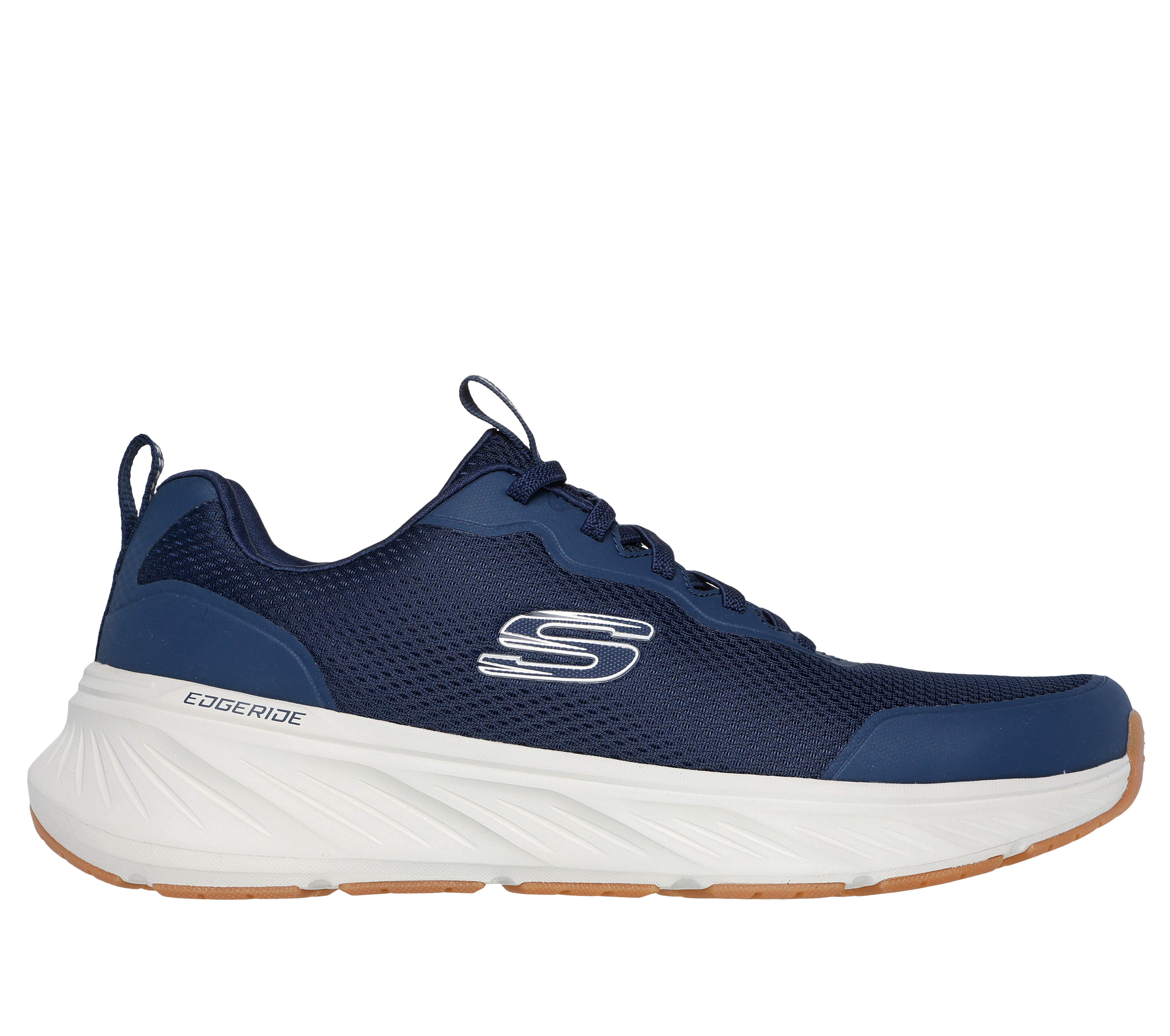 Skechers Men's Edgeride - Rekze Sneaker in Navy Blue/White, Size 9.5 | Textile/Synthetic, Vegan, Machine Washable