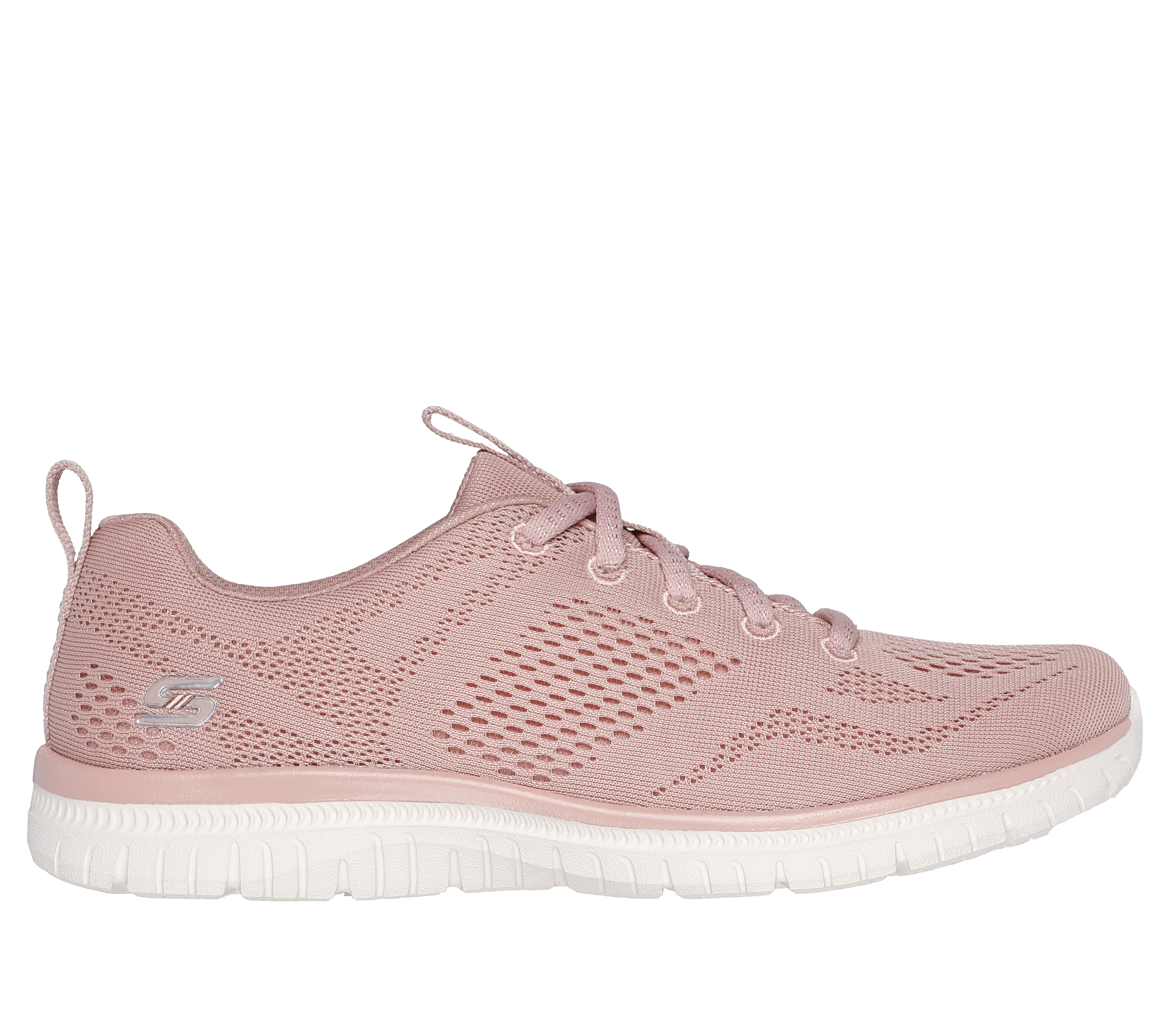 Skechers Women's Virtue - Ambrosia Sneaker in Rose, Size 2 | Textile/Synthetic, Vegan, Machine Washable