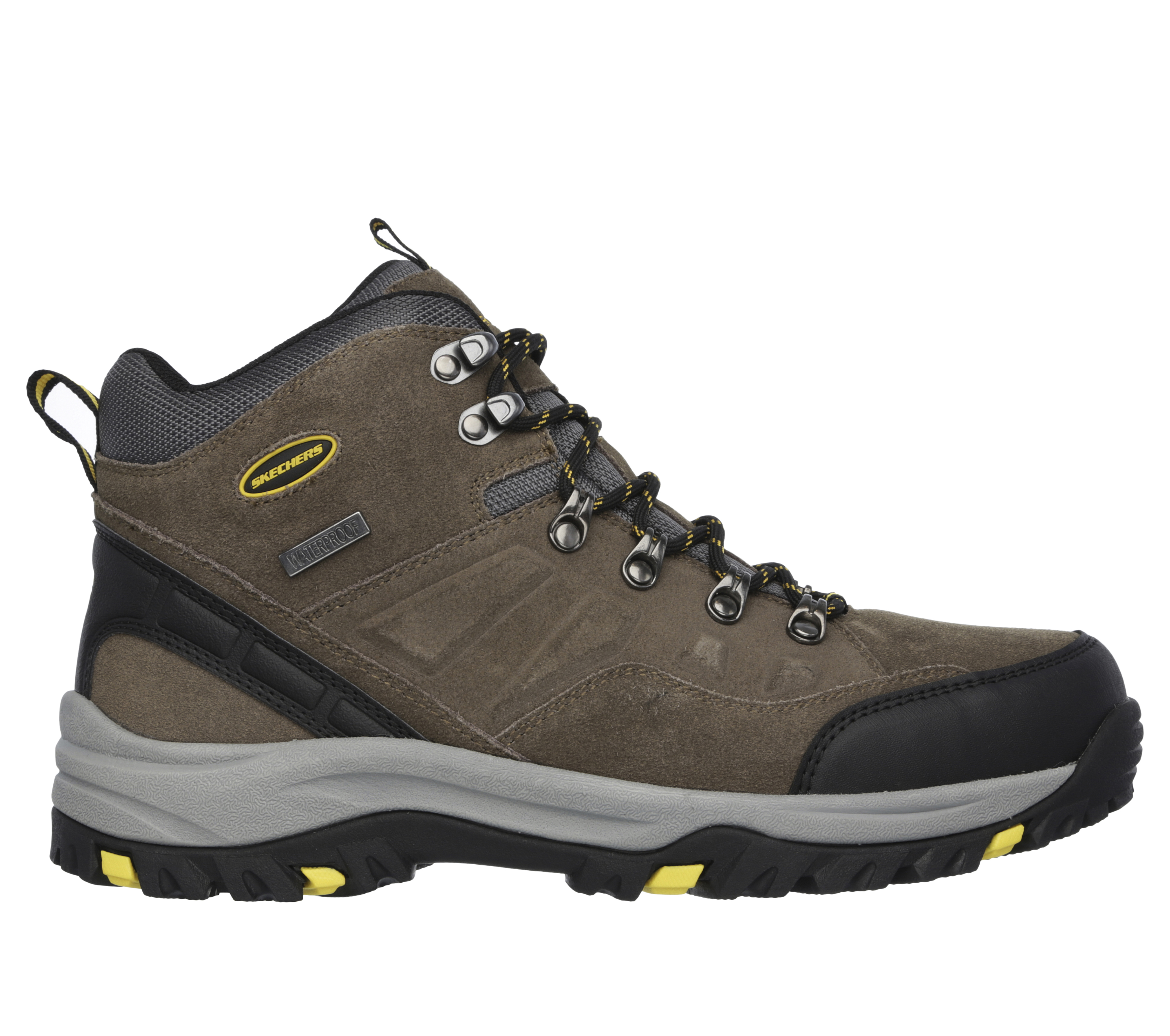 black and gold hiker boots