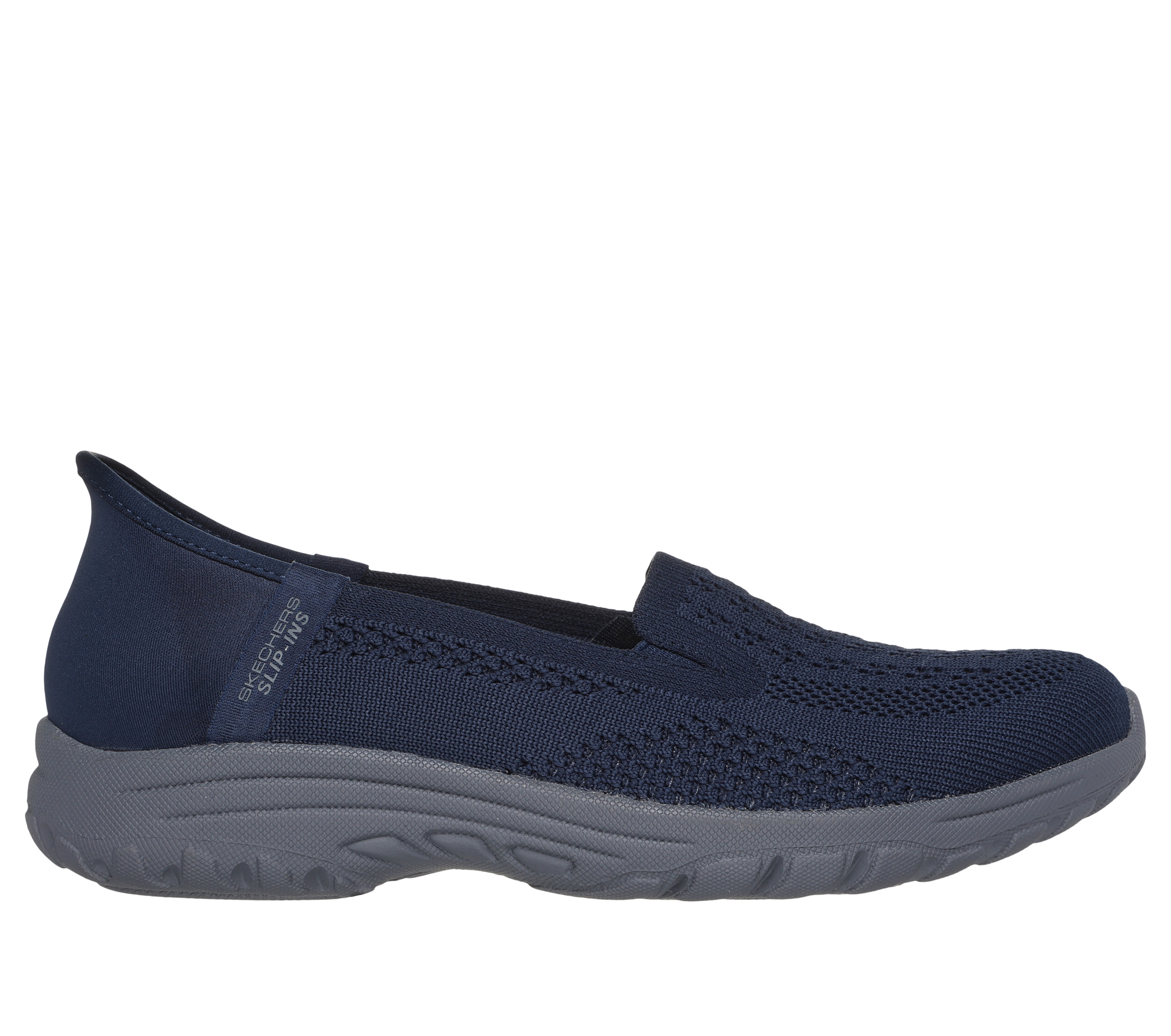 Skechers Women's Slip-ins: Reggae 2.0 - Sunny Sky Slip-On Shoes in Navy Blue, Size 4.5 | Textile/Synthetic, Vegan, Machine Washable