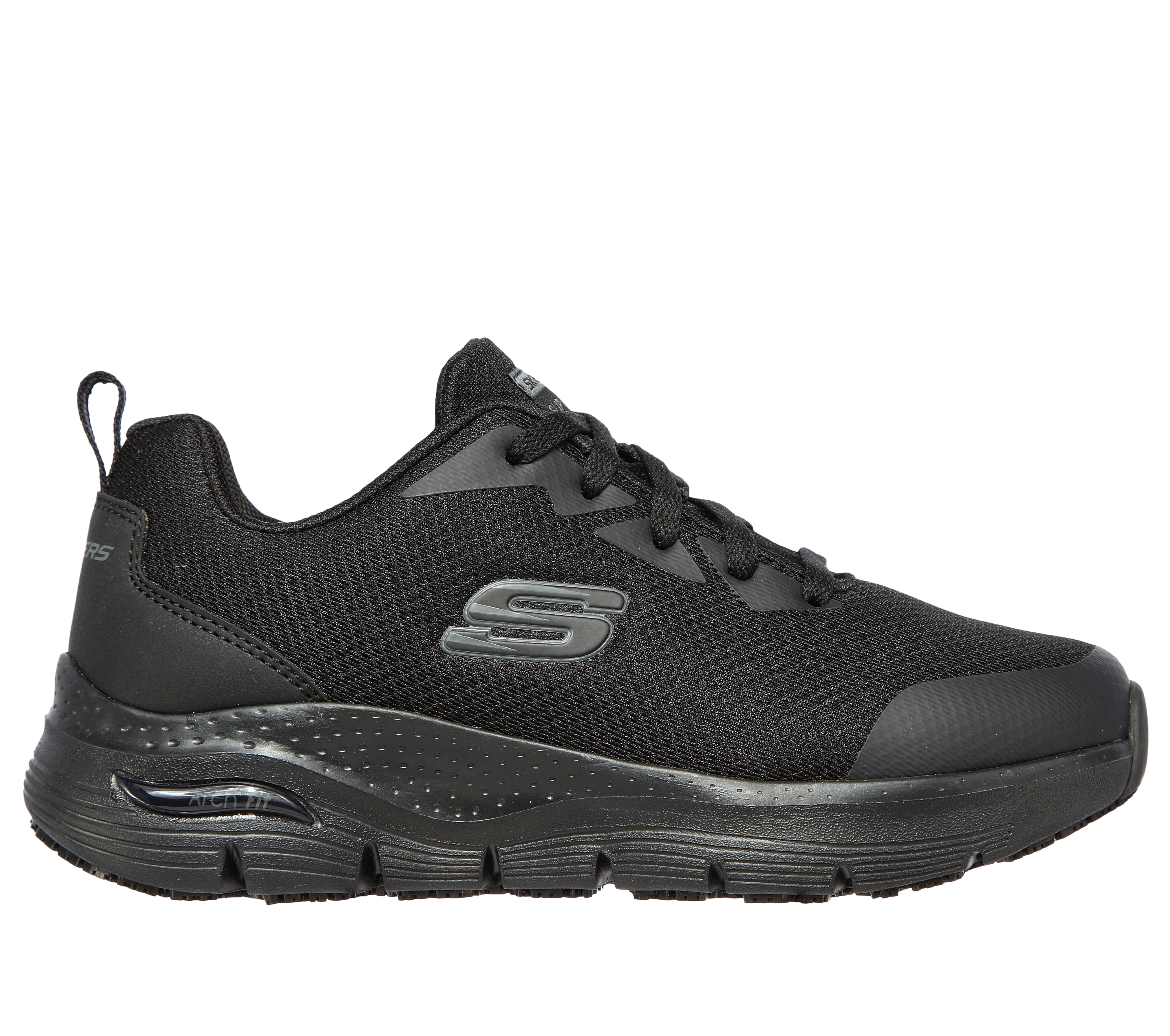 Skechers Women's Work: Arch Fit SR Sneaker in Black, Size 4 | Textile/Synthetic